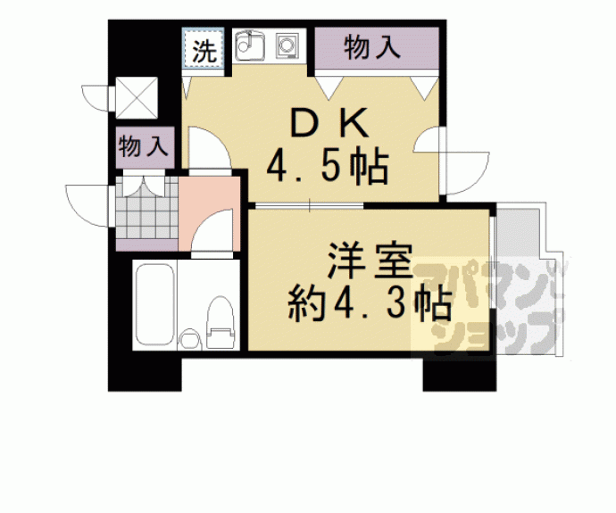 【ライオンズマンション京都河原町】間取