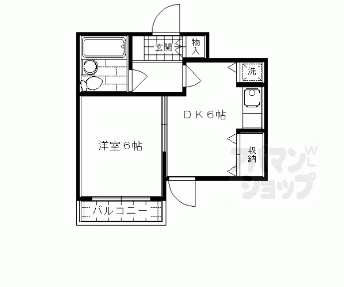 【ライオンズマンション京都河原町】間取