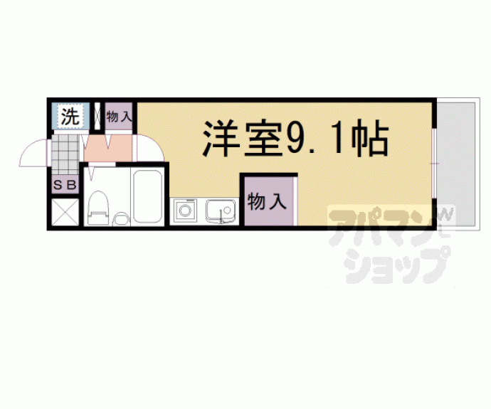 【ライオンズマンション京都三条大宮】間取