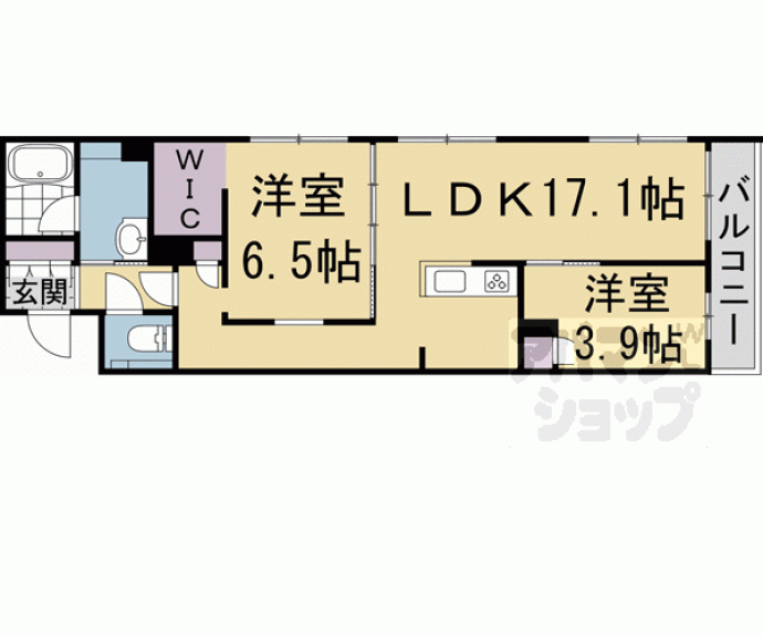 【シャーメゾン河原町荒神口】間取