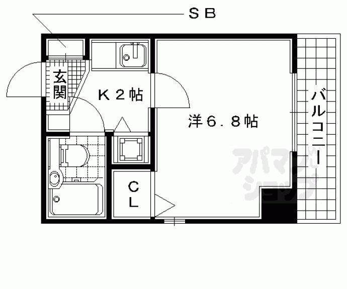 【ライオンズマンション四条烏丸】間取