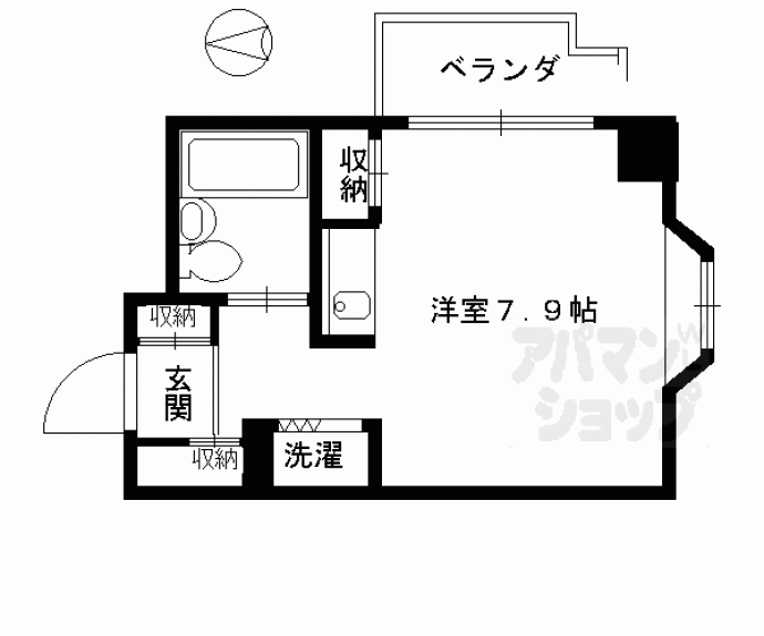 【スカイノブレ京都四条大宮】間取