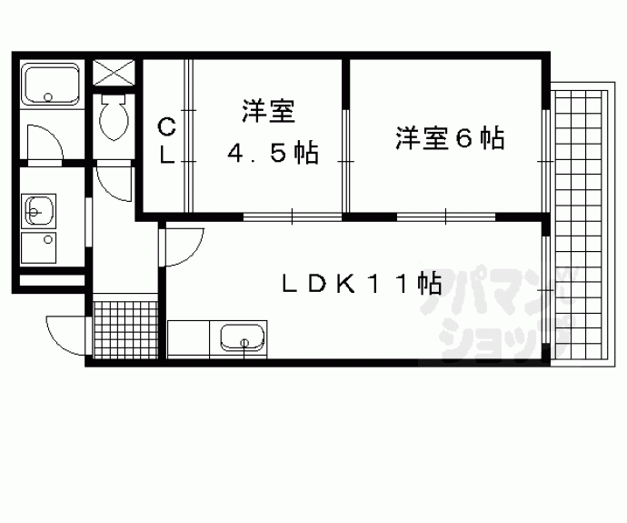 【エステート堀川】間取