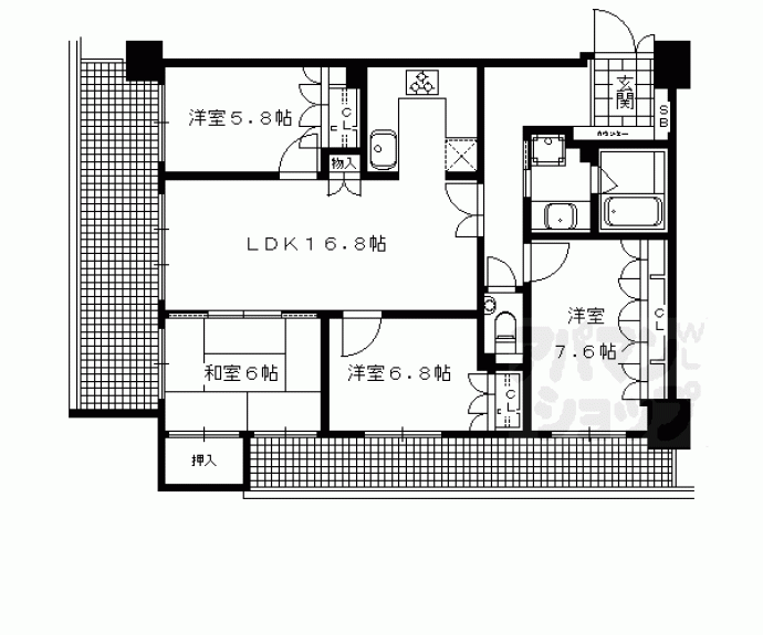 【リーガル京都烏丸五条通り】間取