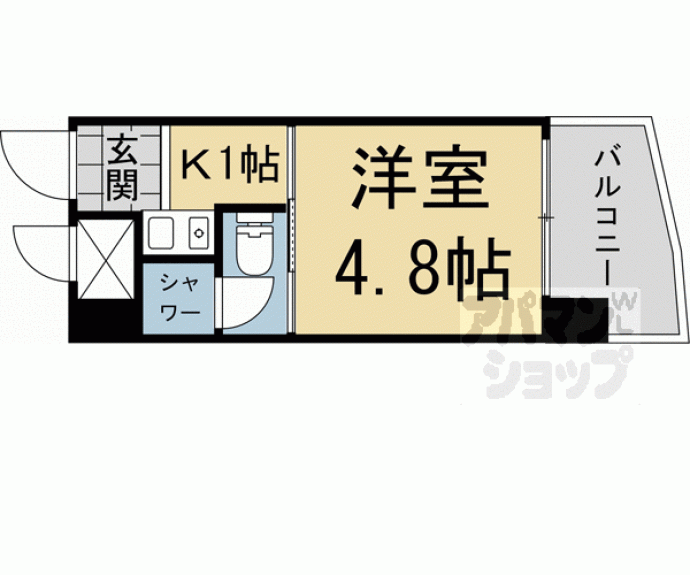 【朝日プラザ高瀬川】間取