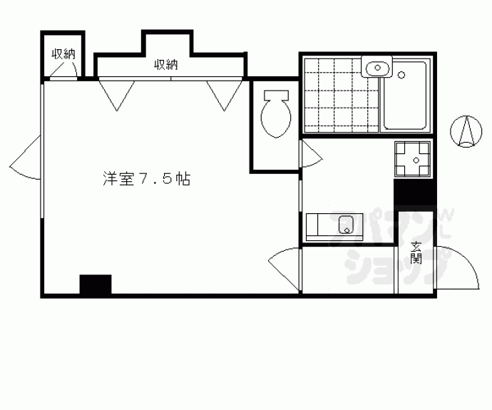 【プチシャレー御池】間取