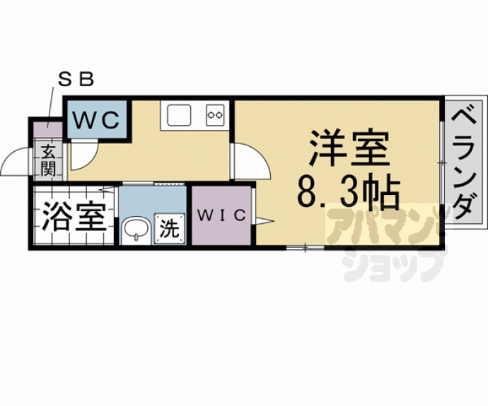 【サクシード稲荷１ｓｔ】間取