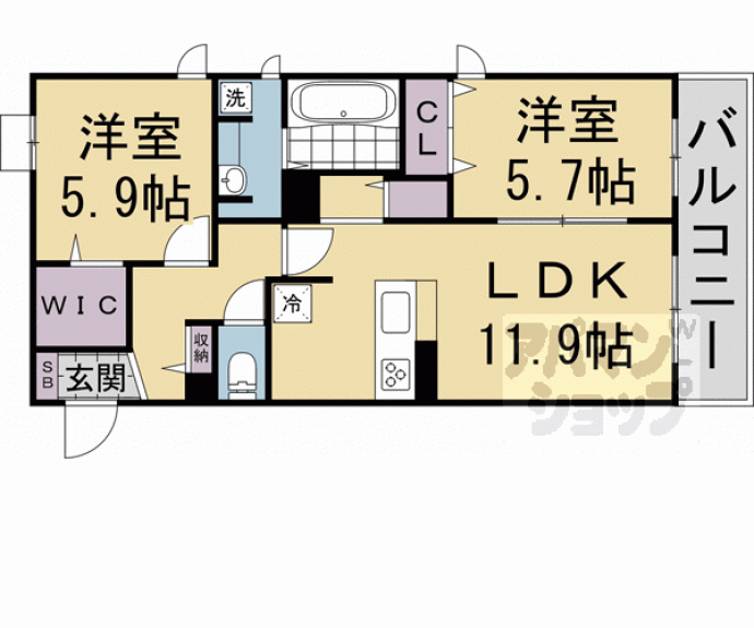 【マーレ　フィールドⅡ】間取