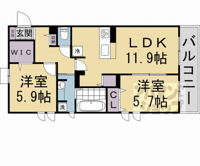 【マーレ　フィールドⅡ】間取