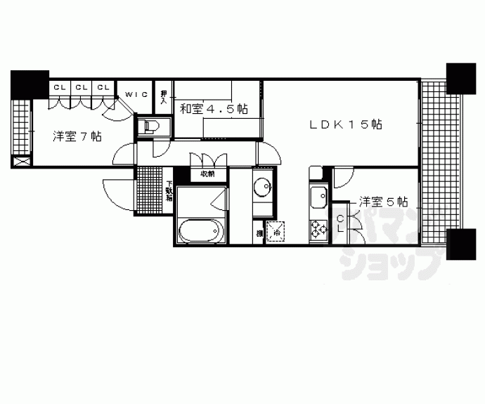 【ライオンズマンション烏丸通】間取