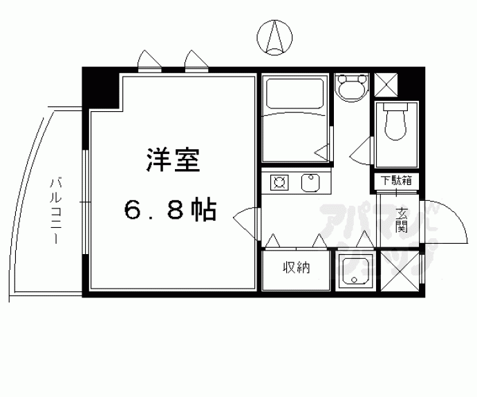 【グランドパレス京都烏丸五条】間取