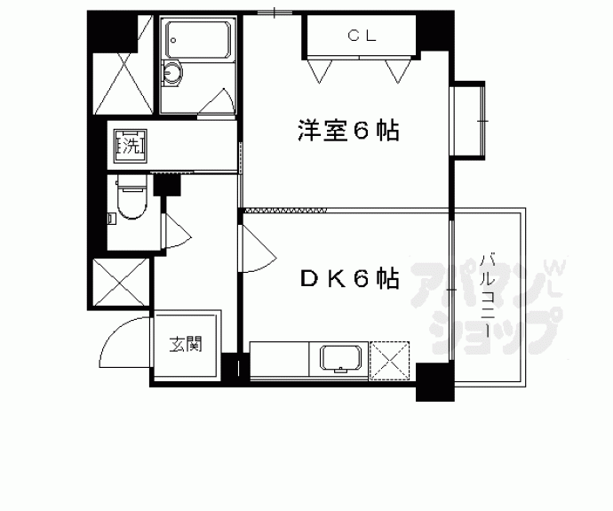 【ダイアパレス西大路御池】間取