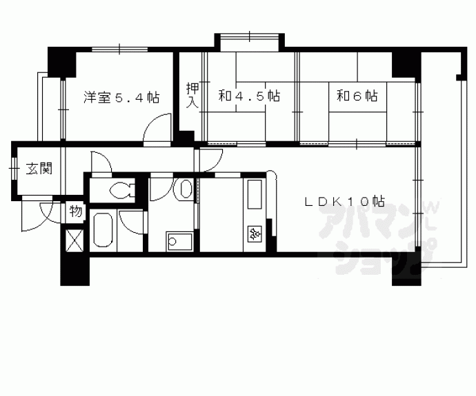 【フォルム五条西洞院】間取