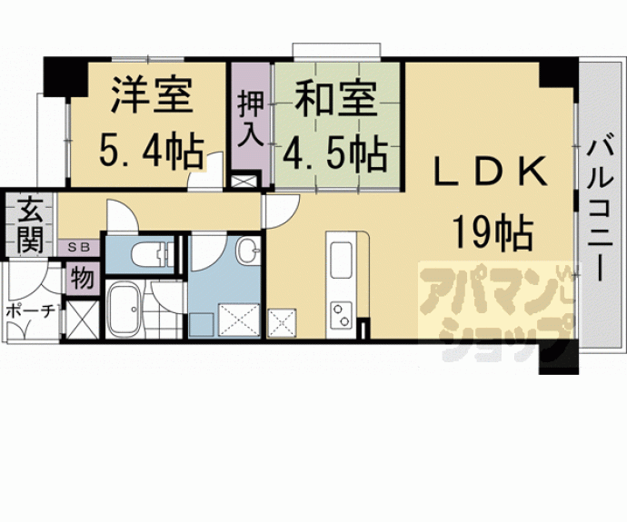 【フォルム五条西洞院】間取