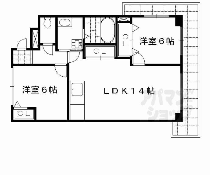 【オパス四条】間取