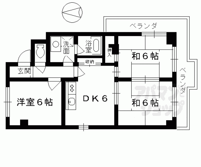 【オパス四条】間取