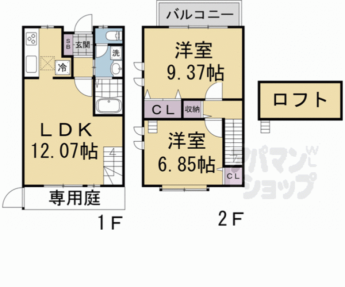 【ＭＡＫＡＮＩ洛南】間取