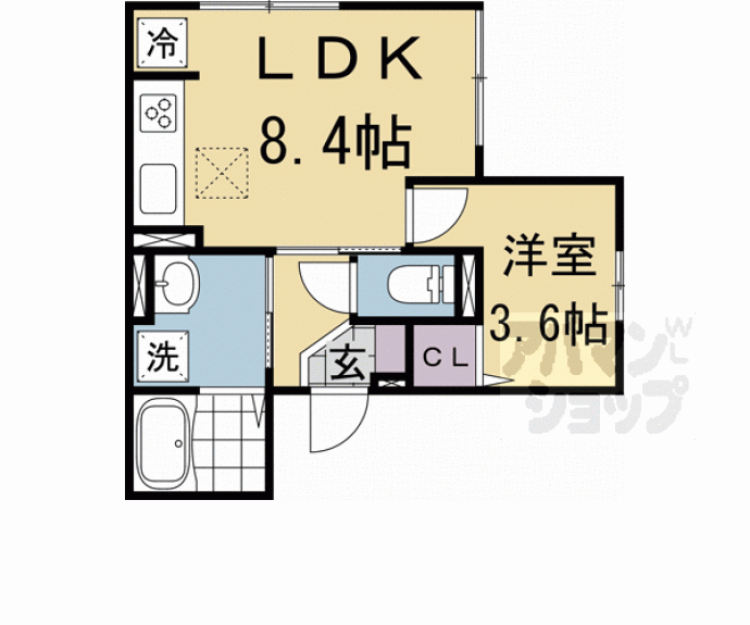 【嵯峨フローリッシュ】間取