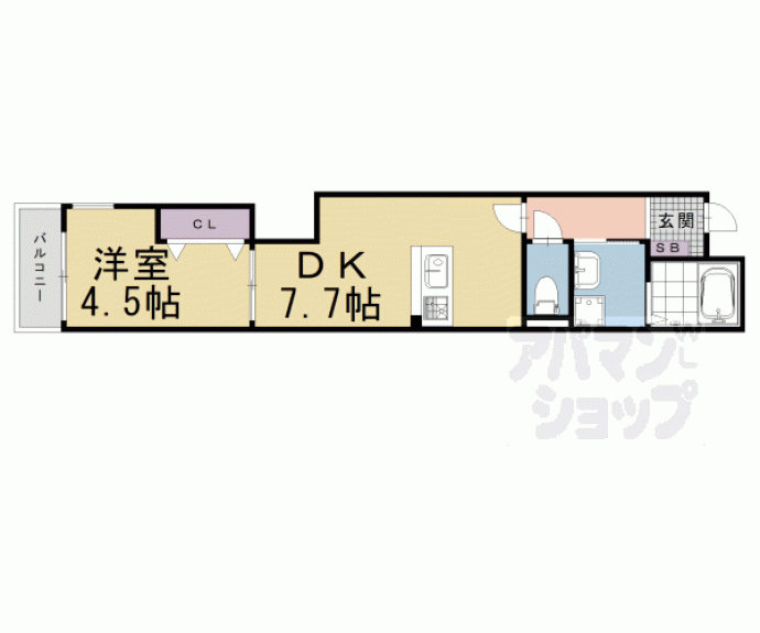 【エスペランサ四条西洞院】間取