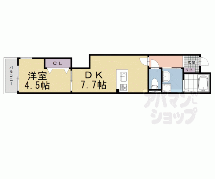 【エスペランサ四条西洞院】間取