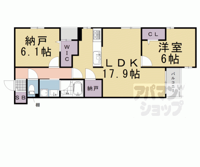 【ＭＡｉＳＯＮ　ｄｅ　ＢＯＲＯ御所南】間取