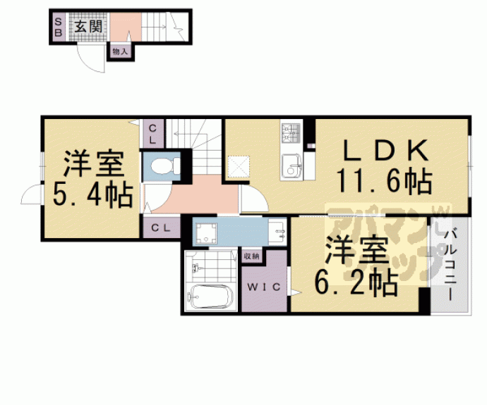 【アムール鴨川】間取