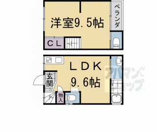 【東九条西札辻町１９－１　貸家】