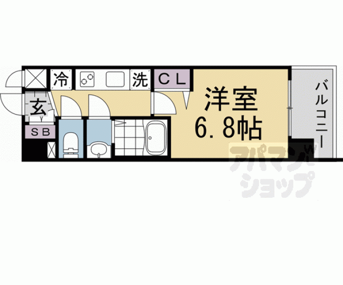 【プレサンス　京都室町通　紫水】間取