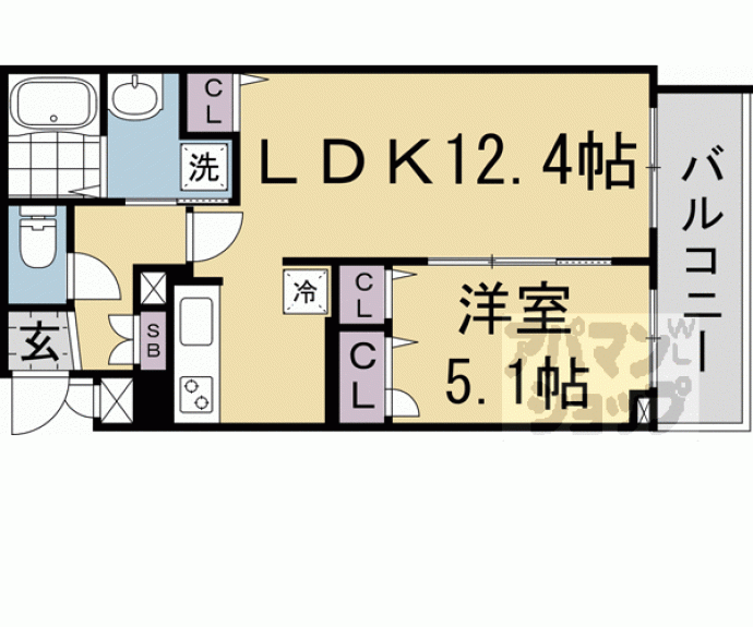 【グランカーサ京都駅前】間取