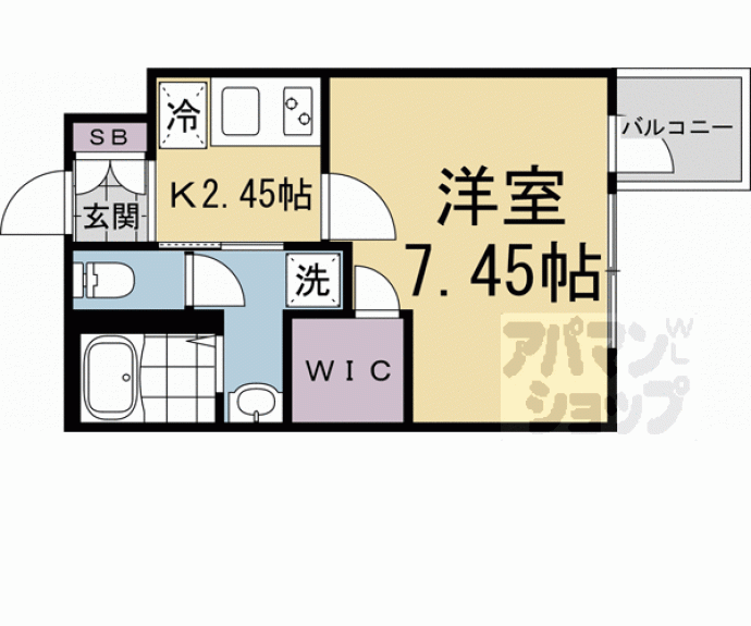 【ウェルスクエア京都西陣ＷＥＳＴ】間取