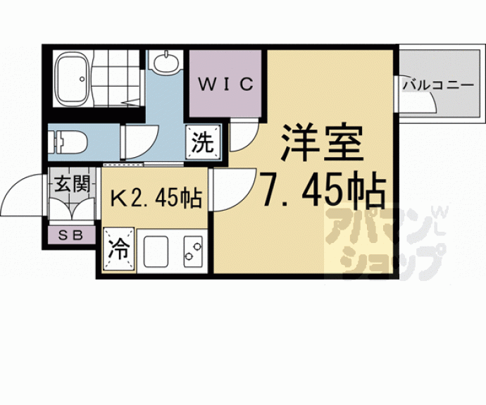 【ウェルスクエア京都西陣ＷＥＳＴ】間取