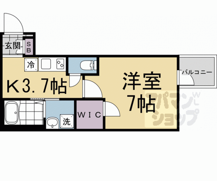 【ウェルスクエア京都西陣ＷＥＳＴ】間取