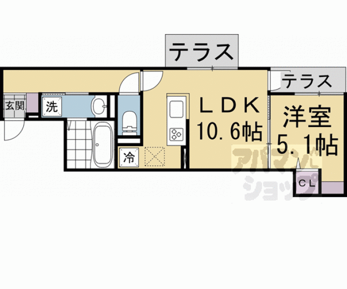 【Ｄ－ＲＯＯＭ桂川】間取