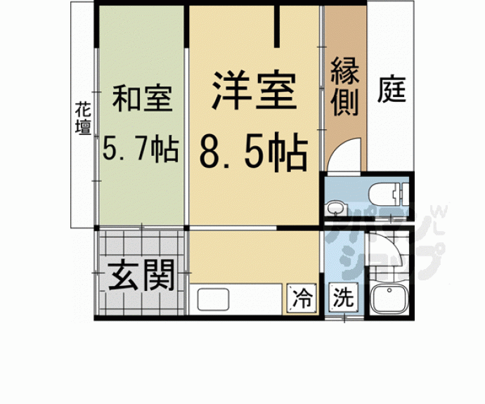 【南区東九条柳下町　貸家】間取