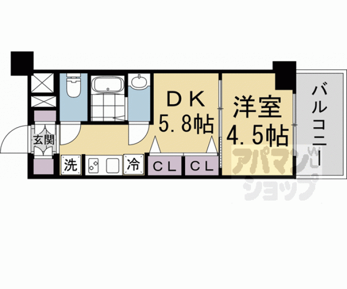 【エステムコート京都　梅小路公園】間取