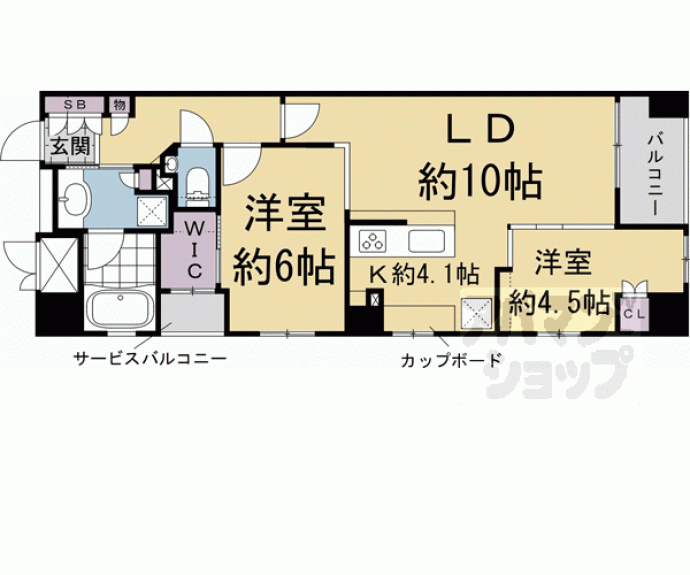 【ヴィークコート京都河原町二条】間取