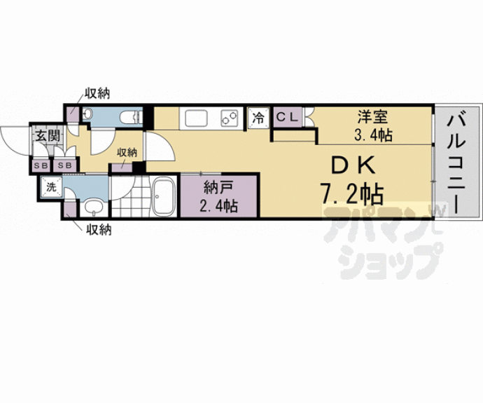 【ヴィークコート京都河原町二条】間取