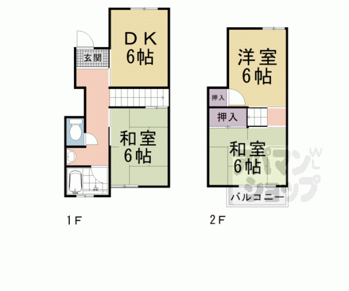 【木幡陣ノ内貸家】間取