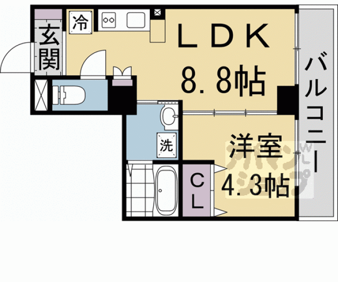 【ＢＲＯＡＤ七条河原町ＲＥＳＩＤＥＮＣＥ】間取