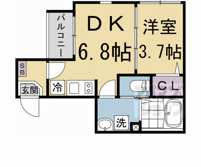 【ｍａｇｎｏｌｉａ東寺】間取