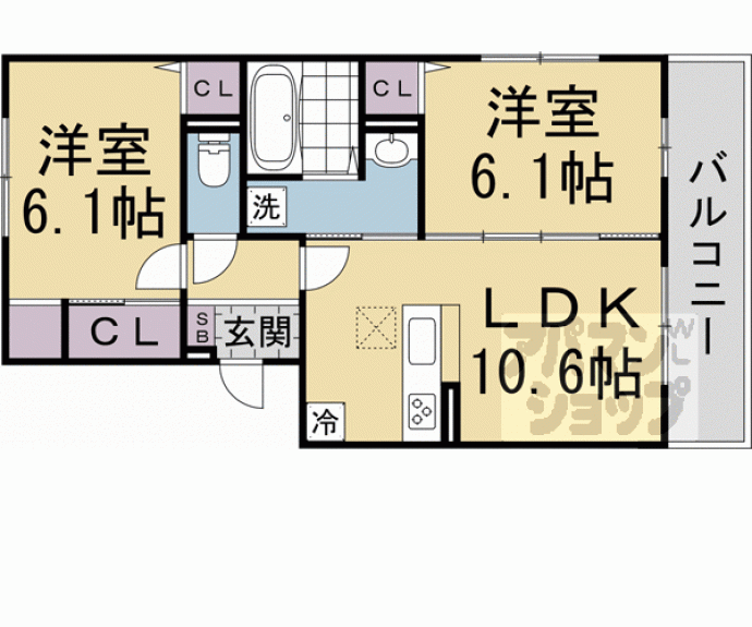 【Ｄ－ＲＯＯＭ瀬戸川】間取