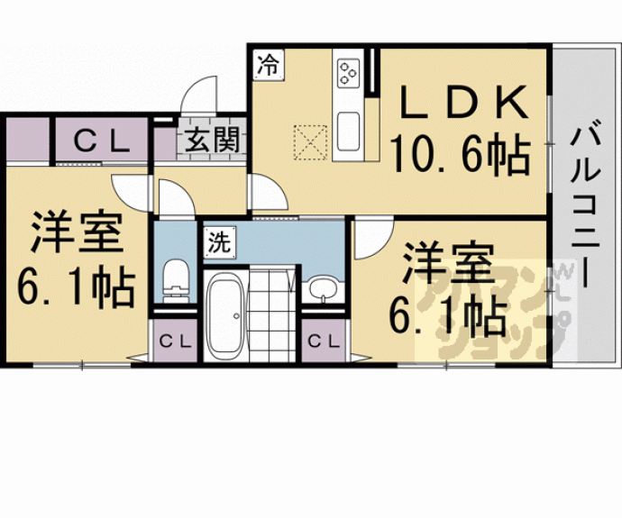 【Ｄ－ＲＯＯＭ瀬戸川】間取