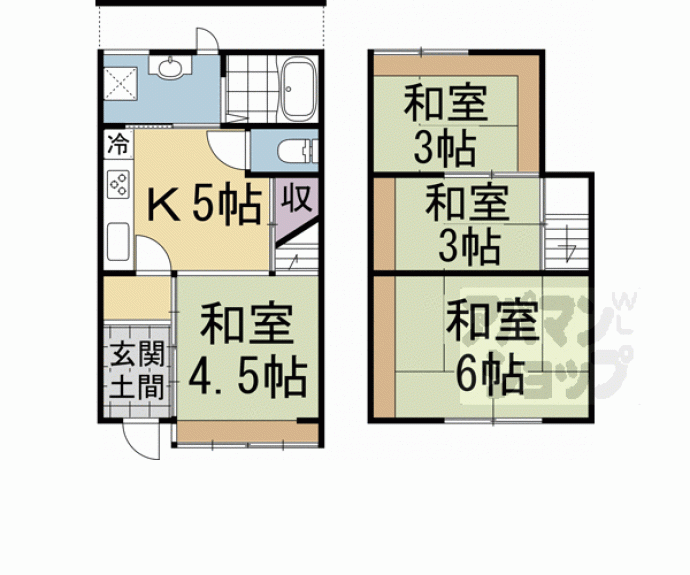 【東福寺　貸家】間取