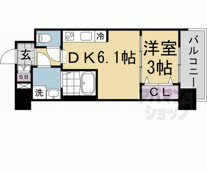 【プレサンスＴＨＥ　ＫＹＯＴＯ　新町通】間取