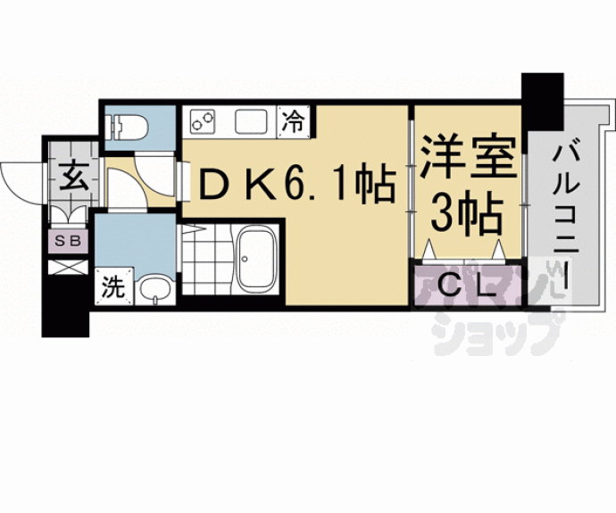 【プレサンスＴＨＥ　ＫＹＯＴＯ　新町通】間取