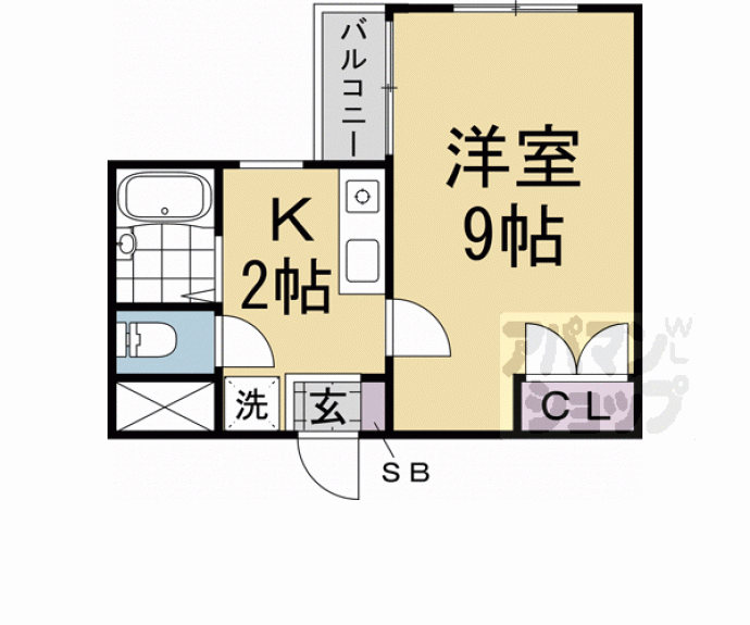 【グラッツアモーレ山科】間取