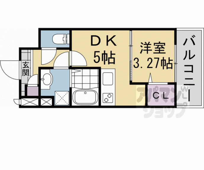 【エクスフォート京都聚楽町】間取