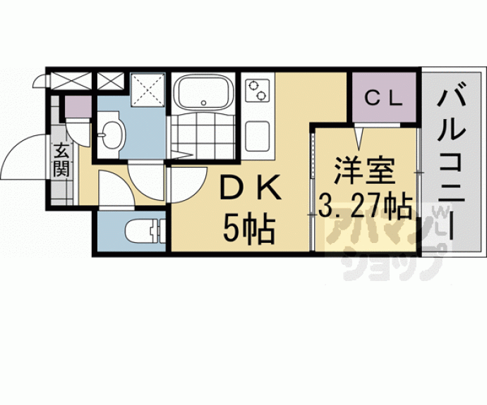 【エクスフォート京都聚楽町】間取