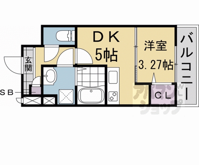 【エクスフォート京都聚楽町】間取