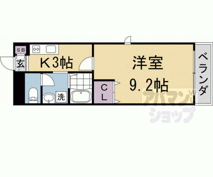 【アムール西京極】間取